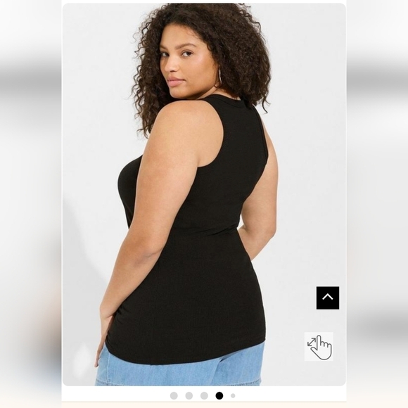 Torrid Super Soft Rib Flower O-Ring Tank Plus, size 4x NWT - Picture 4 of 11
